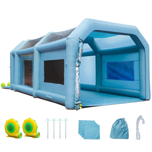 BENTISM Inflatable Paint Booth 30x20x13ft With 950W+1100W Filter System Blower
