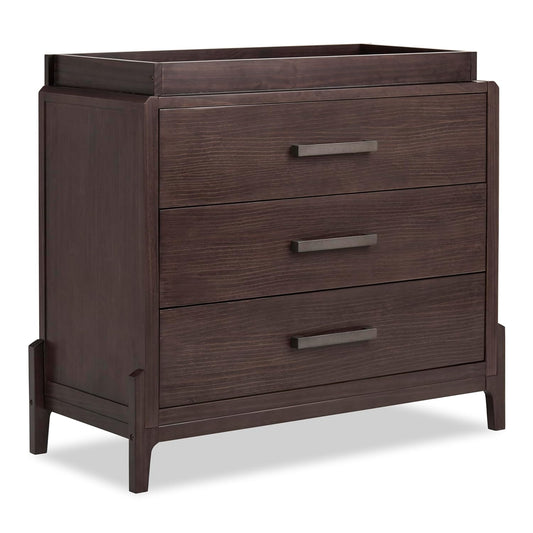 Evolur Atlas 3-Drawer Bedroom Dresser With Removable Change Topper