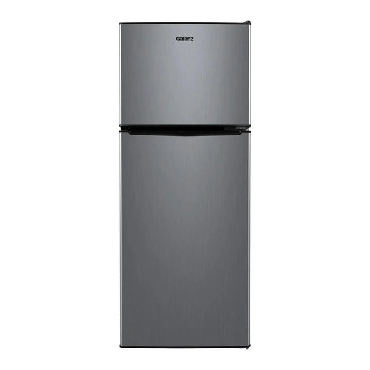 Galanz 4.6 Cu Ft Two Door Mini Refrigerator With Freezer, Stainless Steel - GL46TS5E