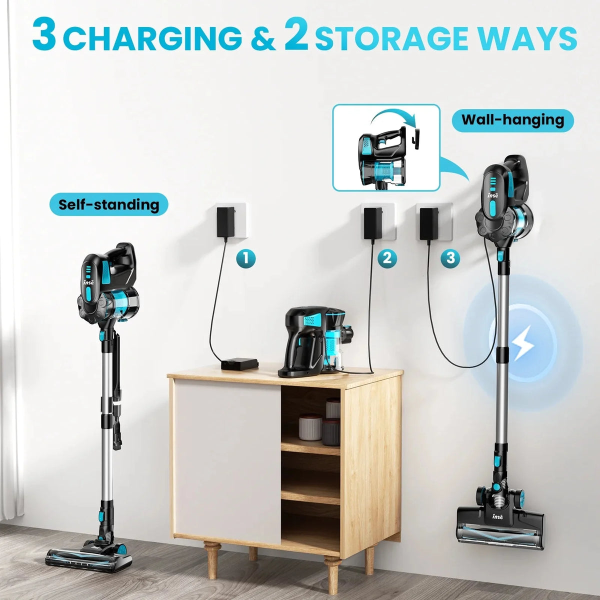 INSE 6-in-1 Cordless Stick Vacuum - V770