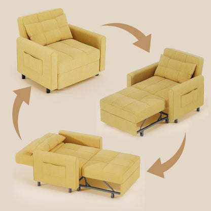 3-in-1 Adjustable Pull-Out Sleeper Sofa Bed With 330 Pounds Capacity