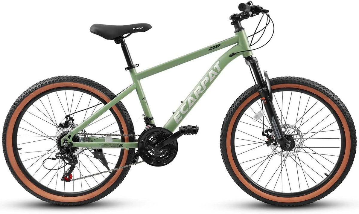 UPYOOE Mountain Bike With Carbon Steel Frame, 24/26 Inch Wheels And 21-Speed Shifting