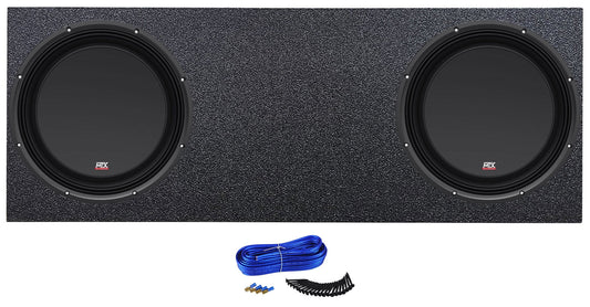 MTX Dual 12 in Subwoofers With Sub Box Enclosure Fits 2022-2023 Toyota Tundra Crew Max