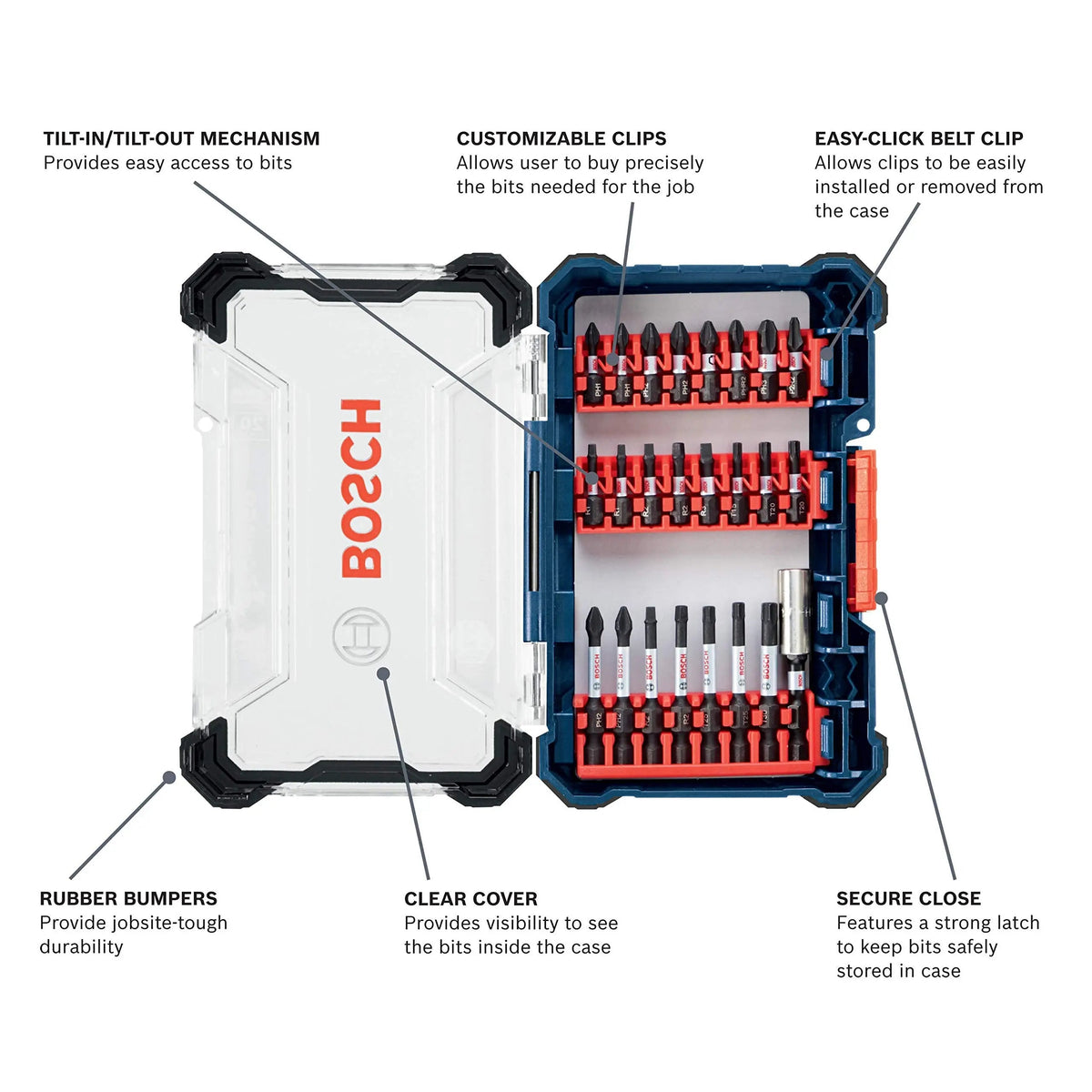 BOSCH 12V Max Cordless Drill/Driver And Impact Driver Combo Kit With 2 Batteries, Charger And Case - CLPK22-120