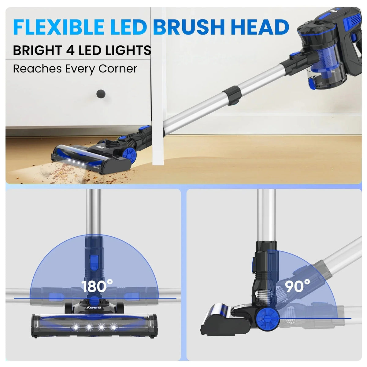 INSE 6-in-1 Cordless Stick Vacuum - V770