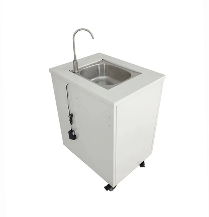 FixtureDisplays Portable Self-Contained Hand Wash Station With Built-In Pump, 24 X 18 X 30 in Cabinet - 10094